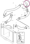 Charge intake hose from turbocharger 1.9DI (2001-) X40