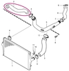 Hose from charger pipe to intercooler 2.4D/D5 P2 S80 (OEM)