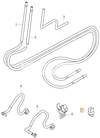 Fuel hose holder clip 2.0D P1 S40 II/V50 (OEM)