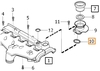 Engine oil filler pipe sealing 5 cylinder engines D3/D4/2.4D/D5 P1 P3 P2 (2006-) (OEM)