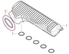 Throttle body gasket 5 cylinder engines 2.4, 2.0 T4/T5, 2.5T/T5 P1 P3 (OEM)