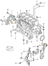 Camshaft sealing ring 2.0D belt pulley side (OEM)