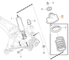 Rear shock absorber mounting P2 XC90 (OEM)