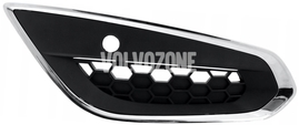 Front bumper chrome cover right P3 (-2013) S60 II/V60 with hole for parking sensor (OEM)