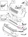 Front bumper fog light bracket right SPA (-2019) XC90 II standard bumper (OEM)