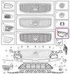 Front bumper fog light bracket left SPA (-2021) XC60 II standard bumper (OEM)