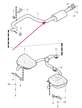 Front SILENCER Volvo 31432025 (OEM)
