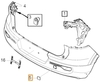 Rear bumper towing eye cover CMA C40/XC40 (OEM)