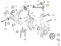 Front control arm upper right SPA S60 III/V60 II
