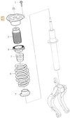 Front shock absorber mounting SPA V60 II XC (OEM)