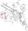 Crankshaft sealing ring timing belt side 4 cylinder engines (2014-) 1.5 T2/T3, 2.0 T2/T3/T4/T5/T6/T8, 2.0 D2/D3/D4/D5, P1 P3 SPA/CMA (OEM)