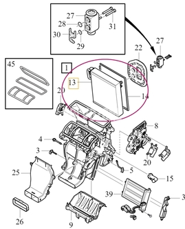 Air conditioner evaporator CMA C40/XC40/Polestar 2 (OEM)
