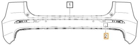 Rear bumper towing eye cover SPA V60 II(XC)