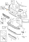 Front bumper towing eye cover SPA S60 III/V60 II Variant code: TJ02, TJ06 (OEM)