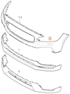 Headlight washer jet cover left SPA S90 II/V90 II(XC) (OEM)