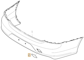 Rear bumper towing eye cover SPA S90 II (OEM)