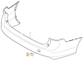 Rear bumper towing eye cover SPA V90 II (OEM)