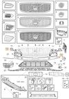 Headlight washer jet cover left SPA XC60 II (OEM)