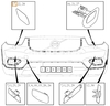 Headlight washer jet cover right CMA (-2022) XC40 (OEM)