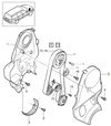 Engine timing belt cover 2.4D/D5 P2 S60/S80/V70 II/XC70 II/XC90 outer upper section (OEM)