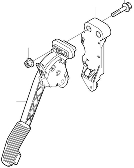Accelerator pedal P2 (-2006) XC90 manual transmission (OEM)