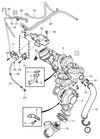 Turbocharger gasket, low/high pressure inlet biturbo D3/D4/2.4D/D5 (2009-) P3 (OEM)