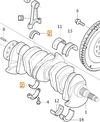 Connecting rod bearings 5 cylinder engines D3/D4/2.4D/D5 (OEM)