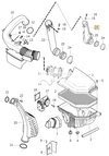 Inletsilencer 5 cylinder engines 2.0 D3/D4 (2011-) P1 P3, 2.4 D5 P3 S60 XC/V60 XC with seals (OEM)