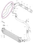 Hose from intercooler to throttle body 1.6D2 P1