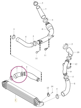CHARGE AIR HOSE Volvo 31293925 (OEM)