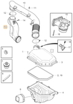 Pipe from air filter housing pipe to turbocharger 4 cylinder diesel engines 2.0 (2014-) P3