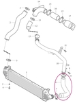 Intercooler inlet hose 1.6D2 P1