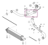 Aluminum pipe from turbocharger to intercooler 4 cylinder engines (2014-) 1.5/2.0 P1 V40 II(XC) (OEM)