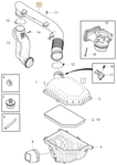 Pipe from air filter housing directing to turbocharger 4 cylinder diesel engines 2.0 (2014-) P3