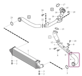 Hose from intercooler directing to intake tube 4 cylinder engines (2014-) 2.0 T2/T3/T4/T5, D4 P1 V40 II(XC)