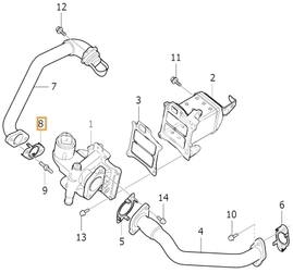 EGR valve sealing 2.0 D2/D3/D4/D5 (2014-) P1 P3 SPA/CMA (OEM)