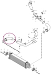 Hose from charger pipe to intercooler 4 cylinder engines 2.0 (2014-) SPA