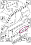 TRIM MOULDING Rear Right Volvo 8643181