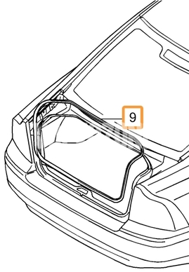 Trunk lid sealing P2 S60 (OEM)