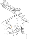 Rear axle wishbone lower P1 (without AWD) C30/C70 II/S40 II/V50 (OEM)