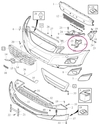 Front bumper washer nozzle holder left P3 (-2013) XC60 (OEM)