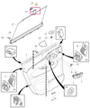 Rear Door Sun Blind HOOK Volvo 31366492 (OEM)