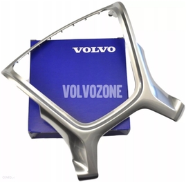 DECO PANEL Steering wheel 4-Spokes Volvo 31390457 // silk metal (OEM)