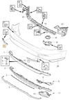 Rear bumper reflector lens right SPA S60 III/V60 II(XC) (OEM)