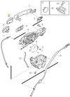 Door handle cover P1 V40 II/V40 XC, P3 S60 II(XC)/V60(XC)/XC60 for door handles with lock cylinder (OEM)