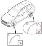 Rear fender widener left SPA XC90 II