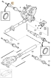 Drive shaft left D5 P2 (2006-) XC70 II gearbox M66 AWD (OEM)