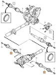 Rear driveshaft left/right P2 S60/V70 II/XC70 II gearbox M66 AWD (D5), TF-80SC AWD (R)