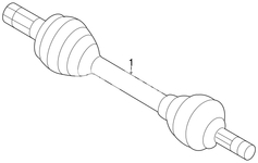 Rear driveshaft left/right P1 S40 II/V50 gearbox M66 AWD, AW50/51 AWD