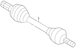 Rear driveshaft left/right P1 S40 II/V50 gearbox M66 AWD, AW50/51 AWD (OEM)
